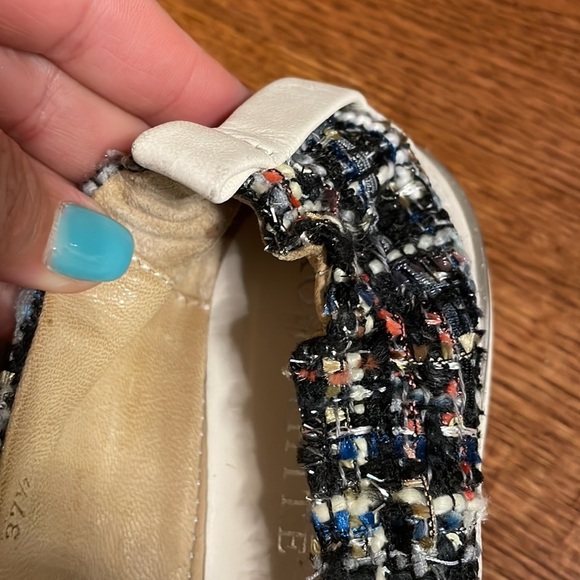 RON WHITE Sha-Nell TWEED boucle SLIP ON SNEAKER CUSHIONED COMFORT 37 1/2 - Picture 8 of 16